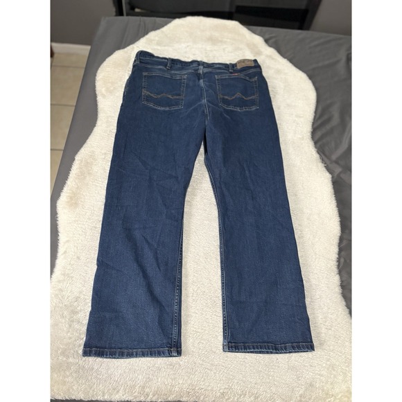 Wrangler Relaxed Boot Mens Blue Denim Jeans Size 40x29 Pants - Picture 3 of 9